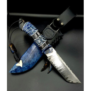 БЕЗОДНЯ ІІ ніж ручної роботи майстра студії Павла Гончаренка, сталь CPM 121 REX™ в обкладках нержавіючого дамаску, 69 HRC . Photo 3